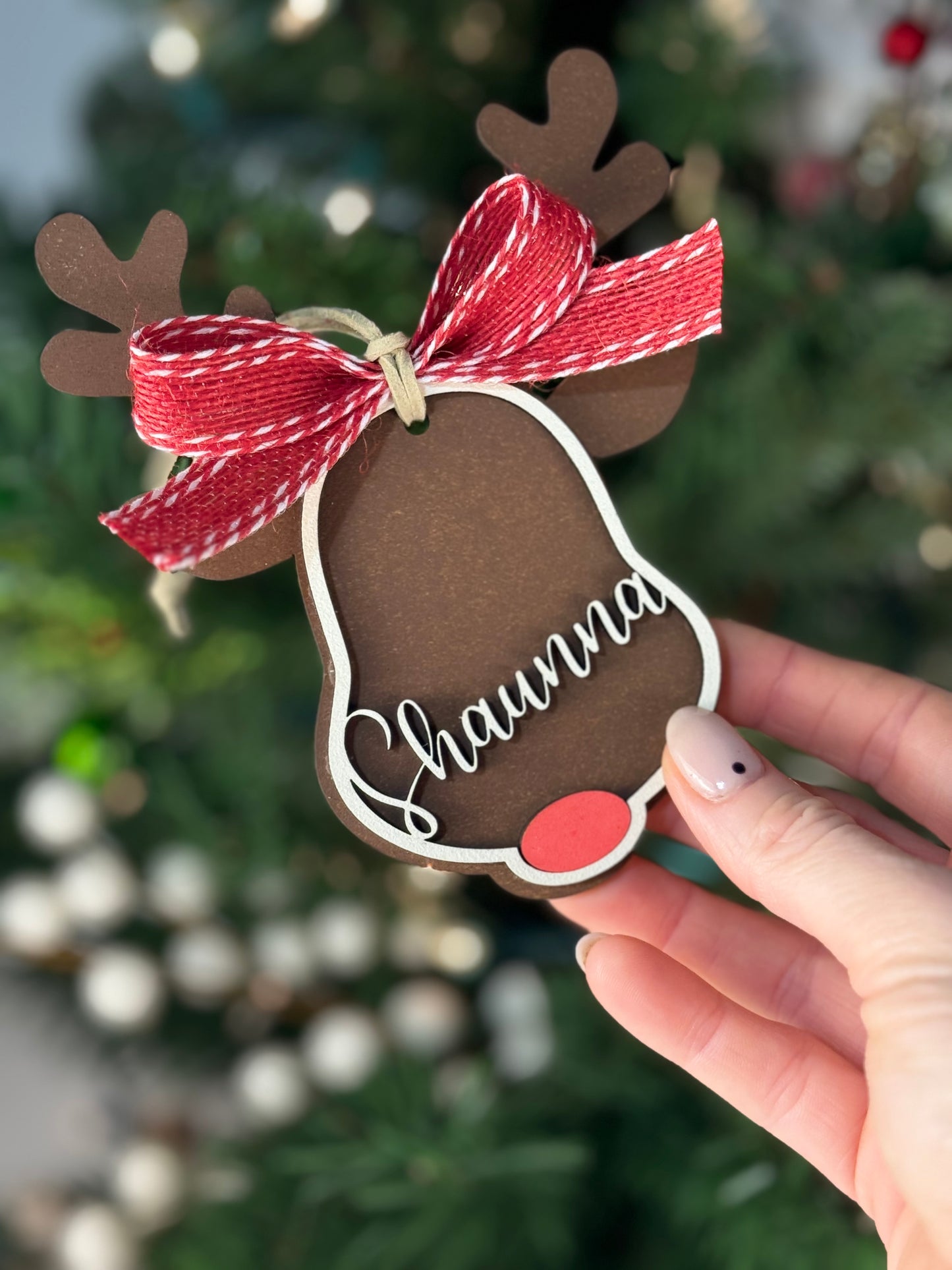 Personalized Reindeer Ornament