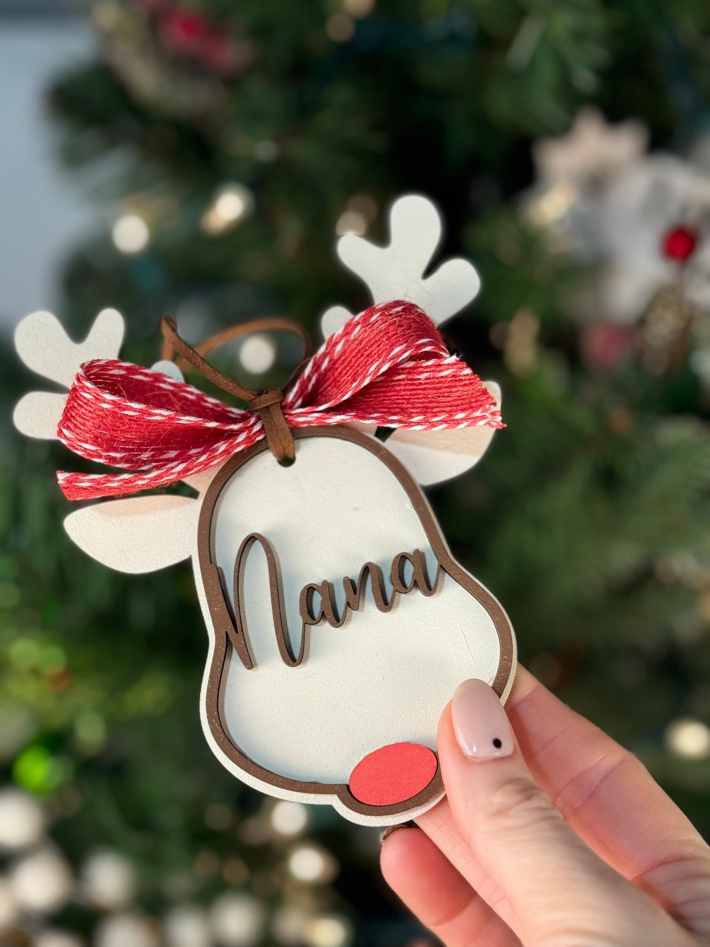 Personalized Reindeer Ornament