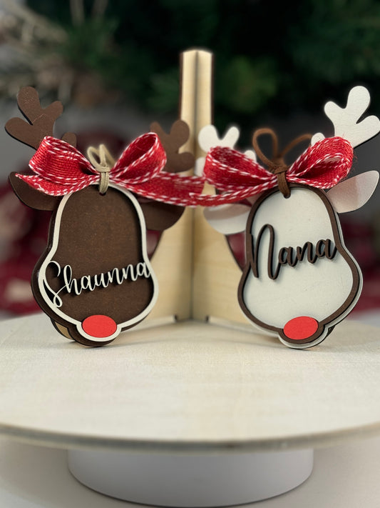 Personalized Reindeer Ornament