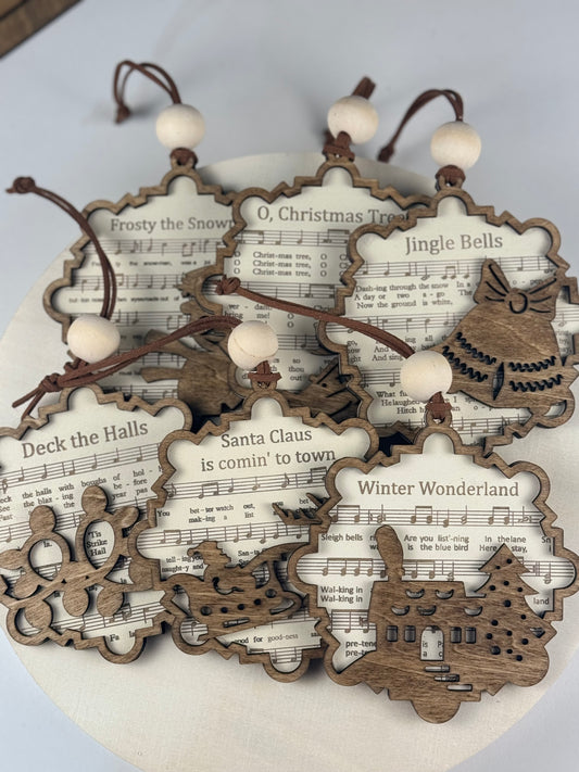 Snowflake Christmas Carol Ornament