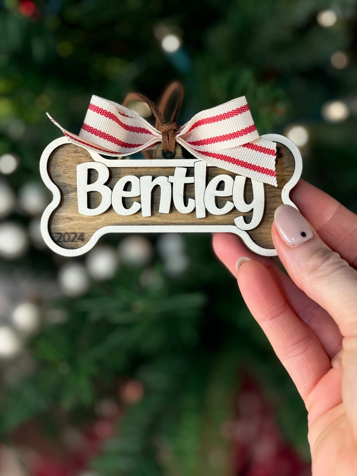 Personalized Dog Bone Ornament