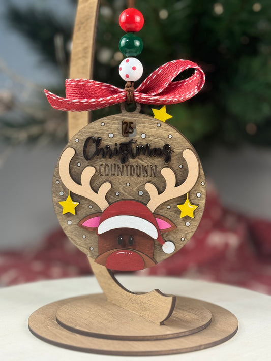 Peeking Reindeer Christmas Countdown