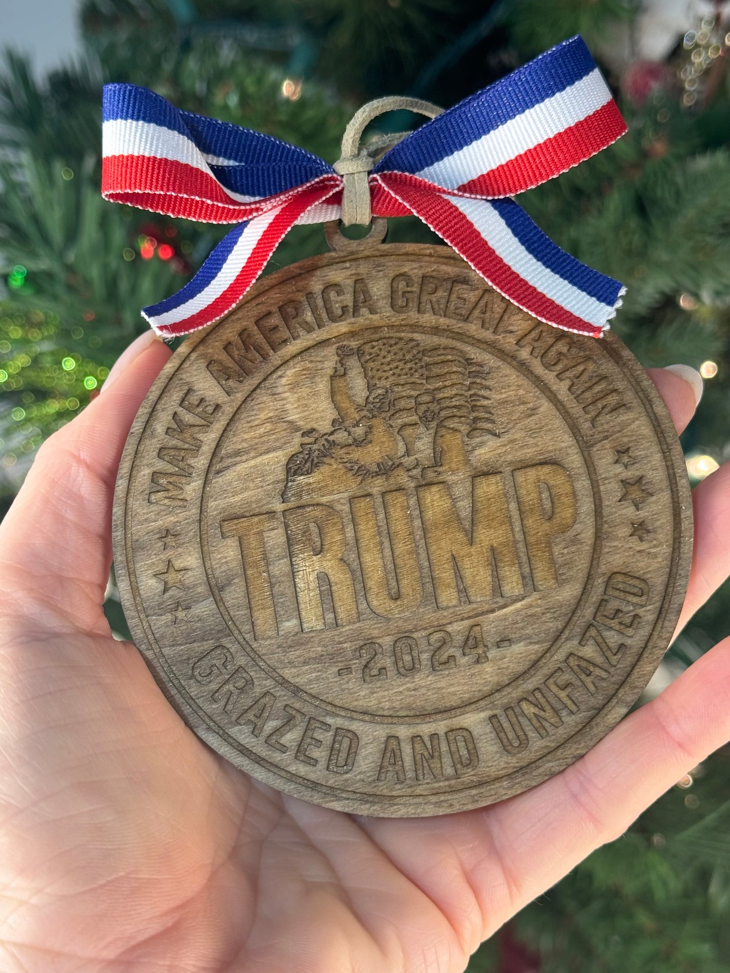 Grazed and Unfazed Trump Ornament