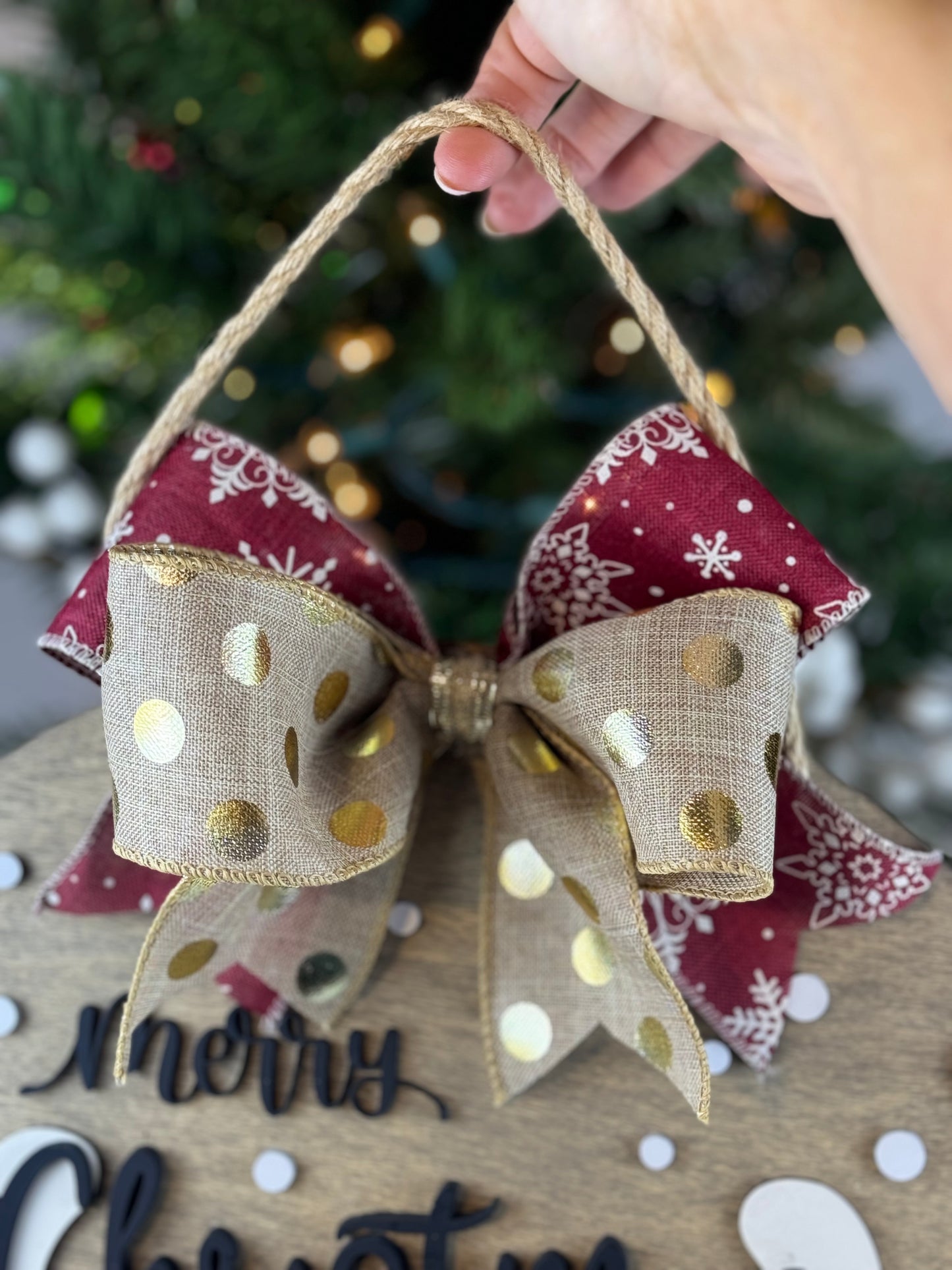 Merry Christmas Reindeer Doorhanger
