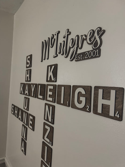 Personalized Scrabble Letter Decor